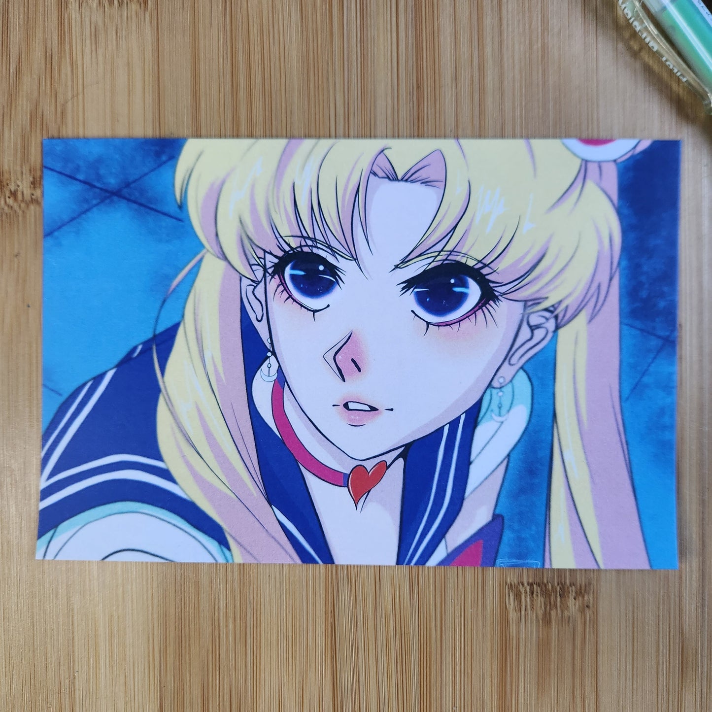 Moon Rabbit Guardian Postcard Mini Print