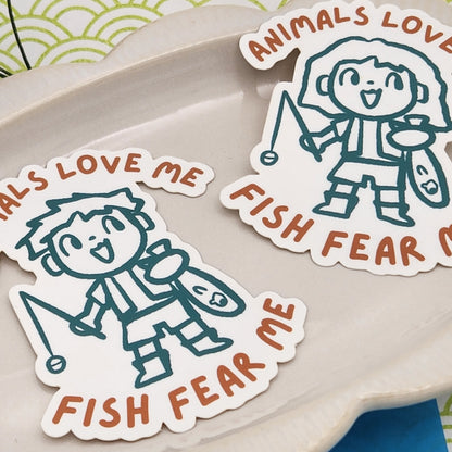 Fish Fear Me Stickers