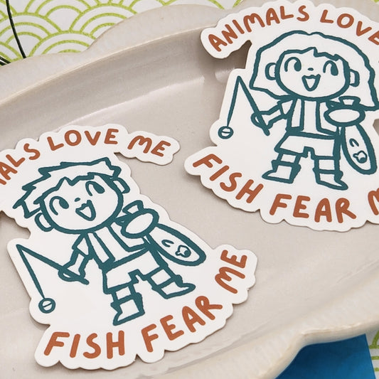 Fish Fear Me Stickers