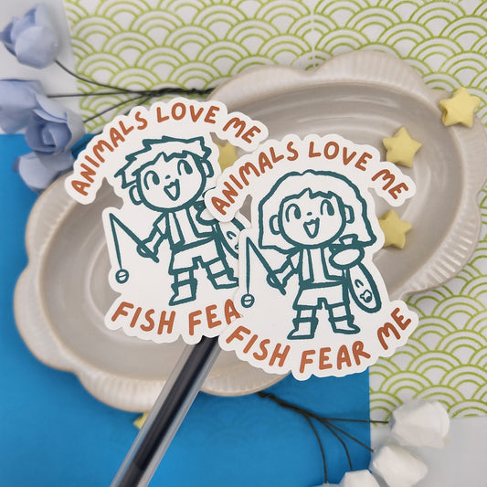 Fish Fear Me Stickers