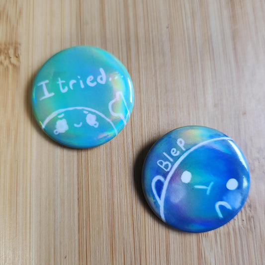 Silly Holographic Buttons